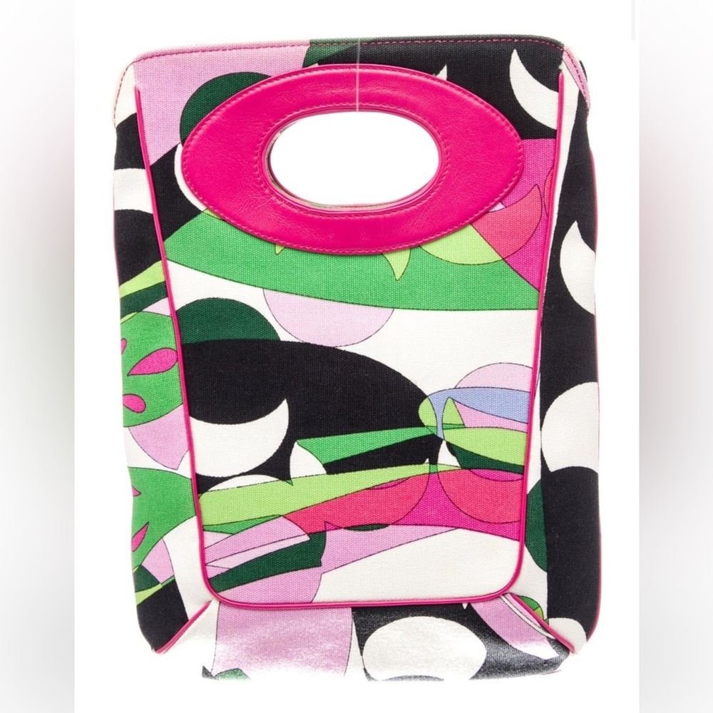 Emilio Pucci Pink and Blue Graphic Tote - Picture 13 of 17
